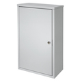 Omnimed Sgl Door Extra Wide & Tall Wall Storage Cabinet W/ Key Lock In Light G 291621-LG